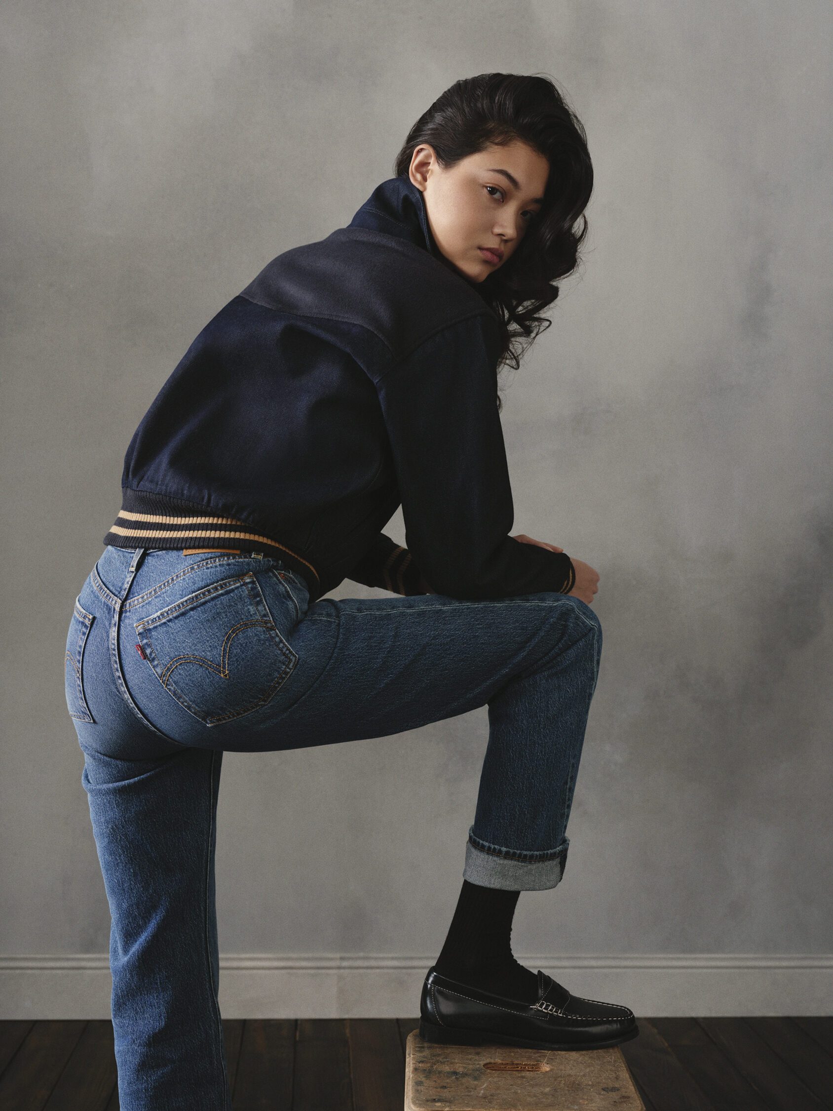 Afra Zamara – Vogue x Levis — set design and set building by LOOPPP, Pantin, Paris (image 1 of 6)